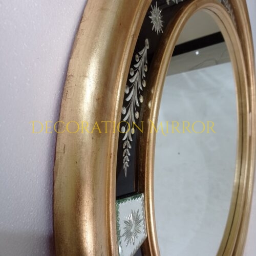 Round Wooden Mirror DM290004 3