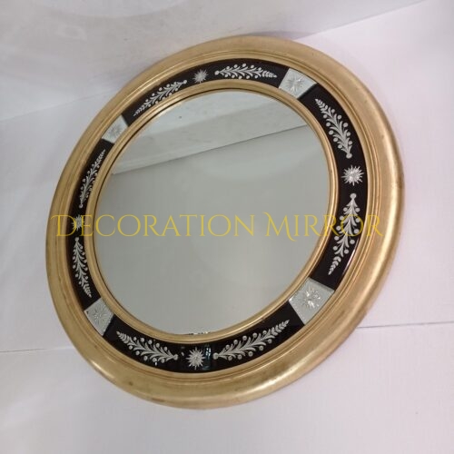 Round Wooden Mirror DM290004 5